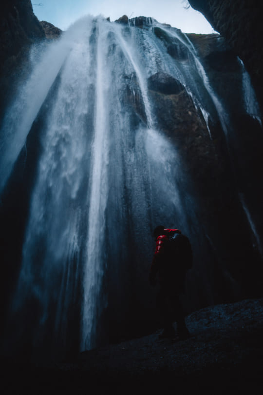 iceland-waterfall-looking-up