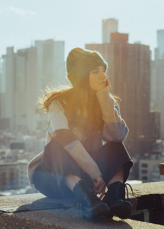 tatyana-rooftop-portrait-lens-flare